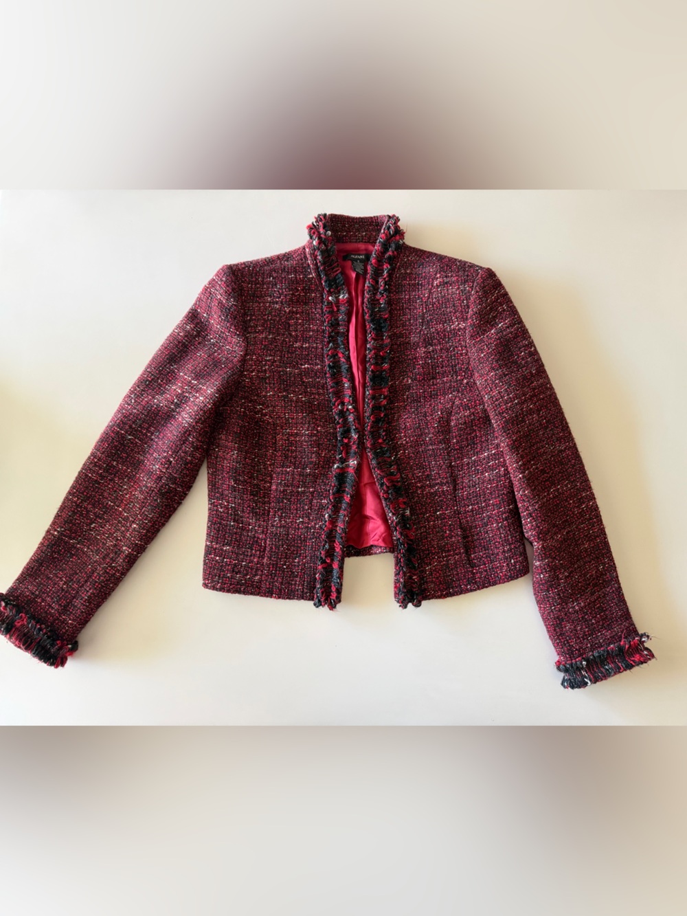 Alfani Red and Black Tweed Blazer - Size 8